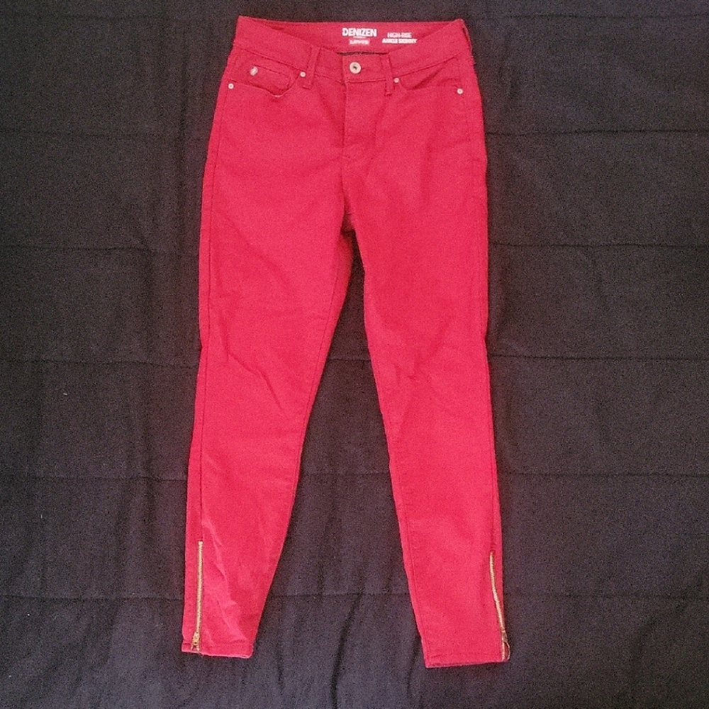Levi's Kids Red Jeans with Gold Zippers
